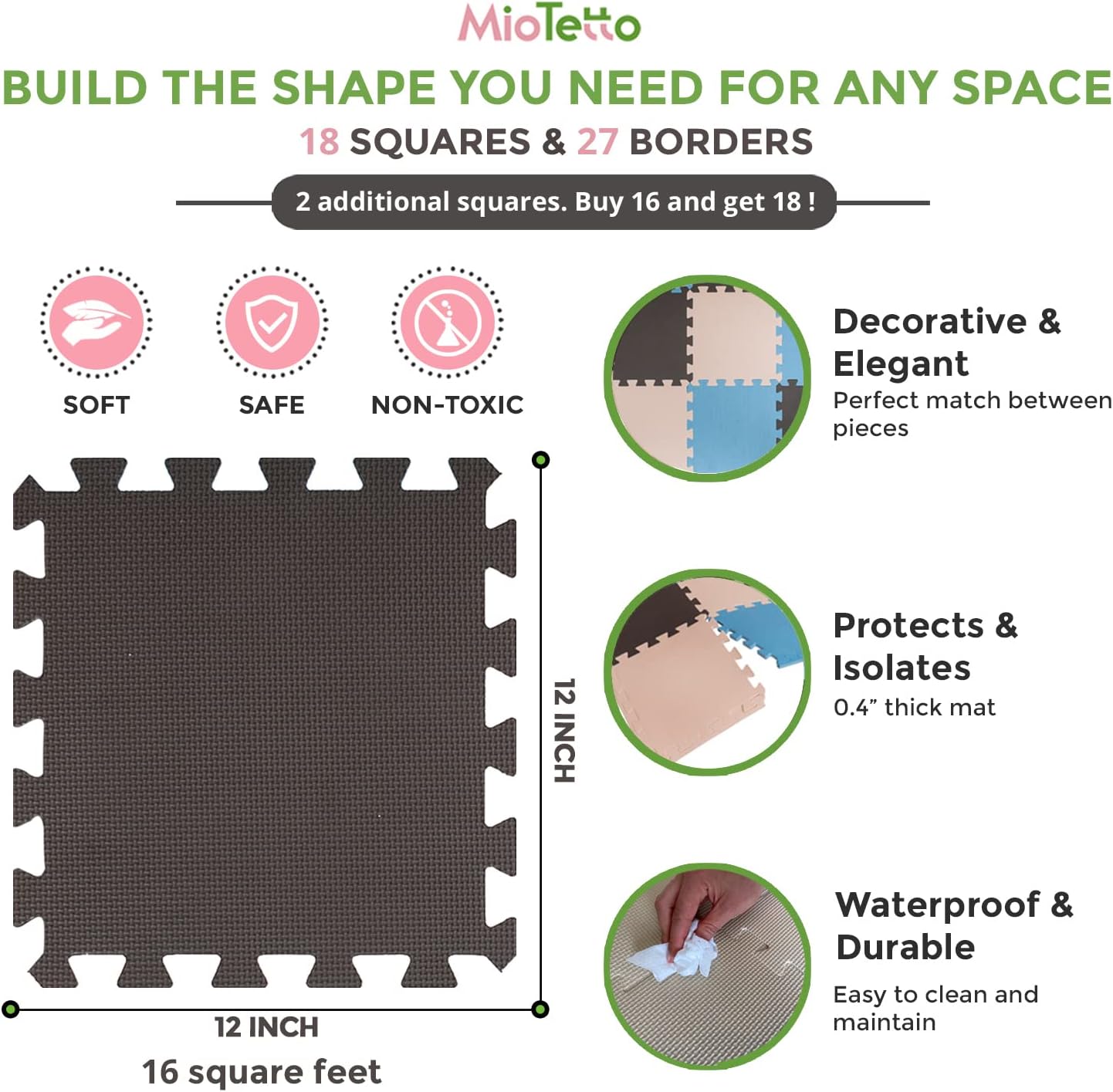 Soft Non-Toxic Baby Play Mats