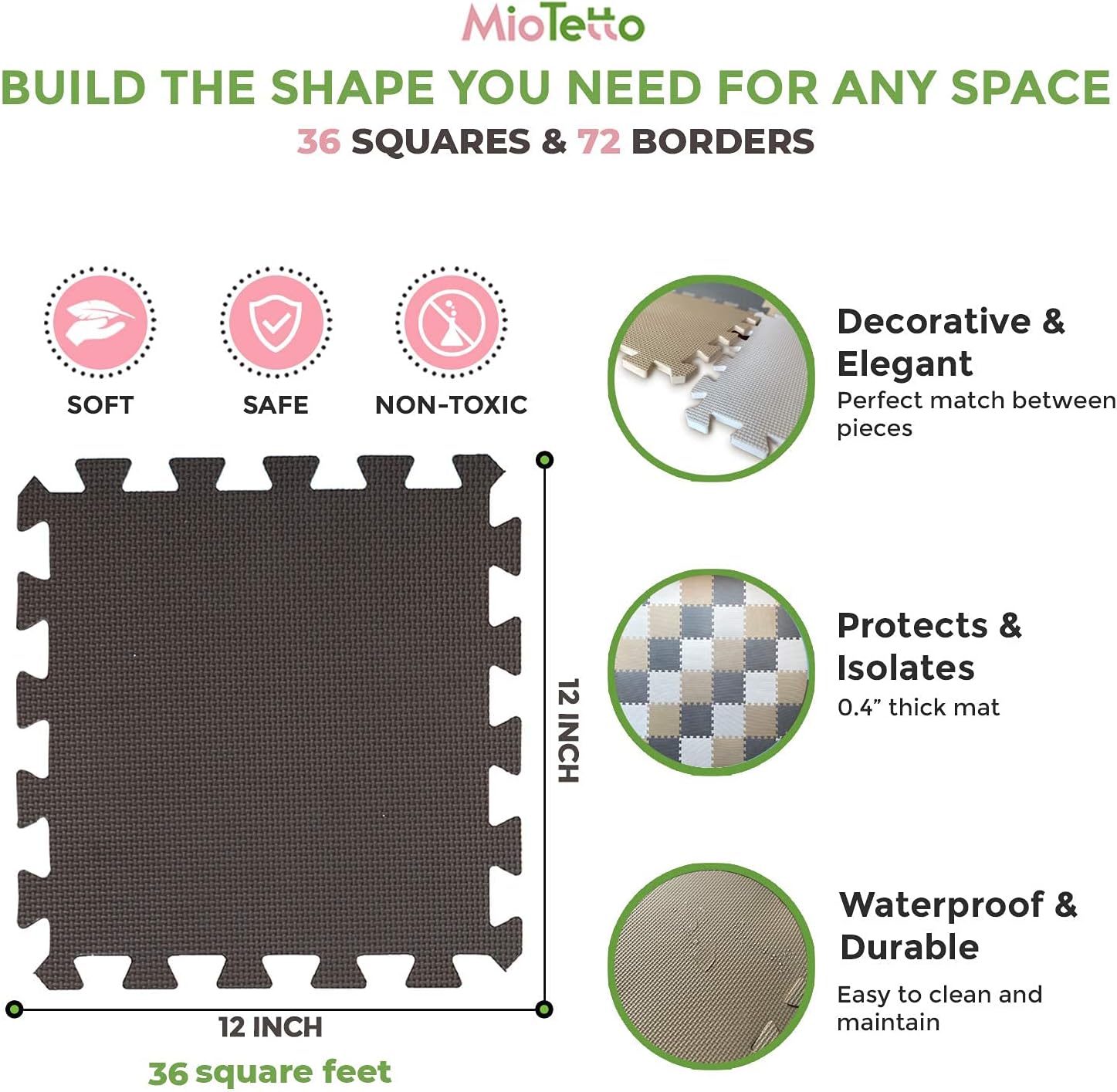 Soft Non-Toxic Baby Play Mats