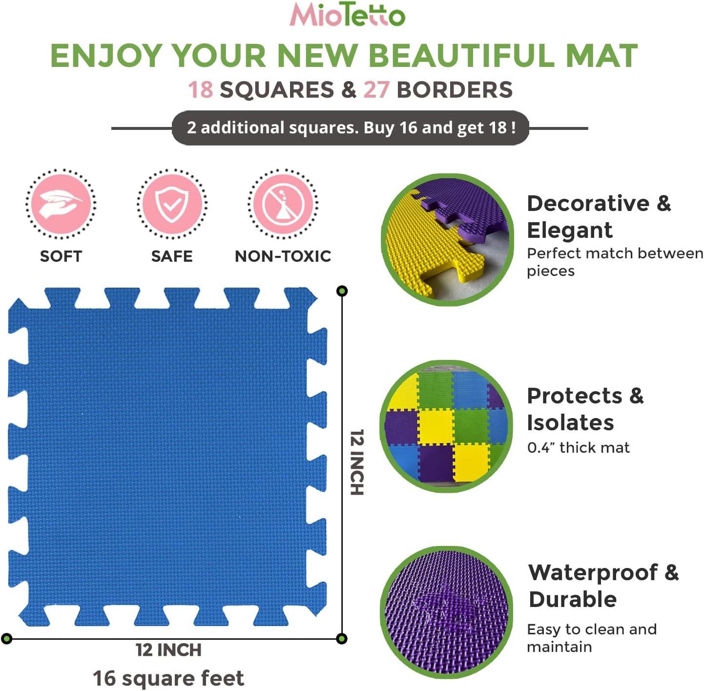Soft Non-Toxic Baby Play Mats