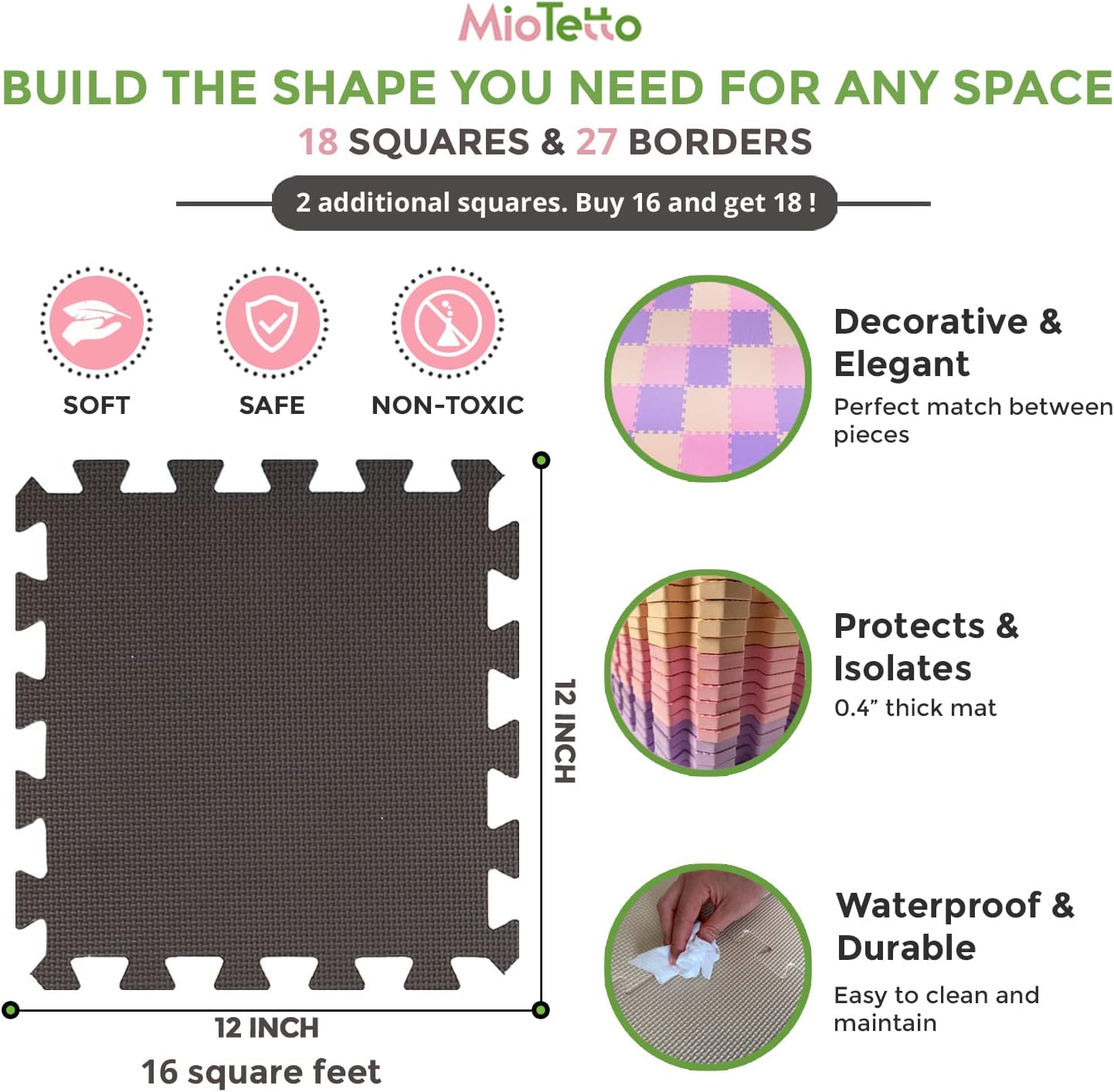 Soft Non-Toxic Baby Play Mats