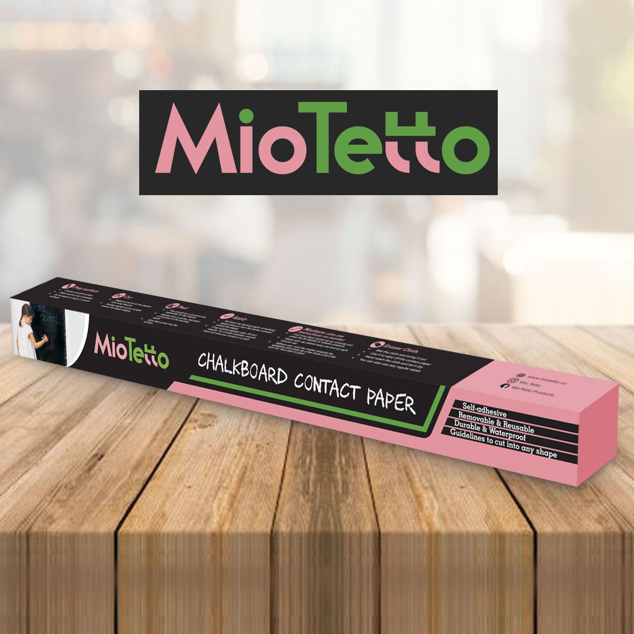 MioTetto Chalkboard Paper  Large Size + Markers & Eraser