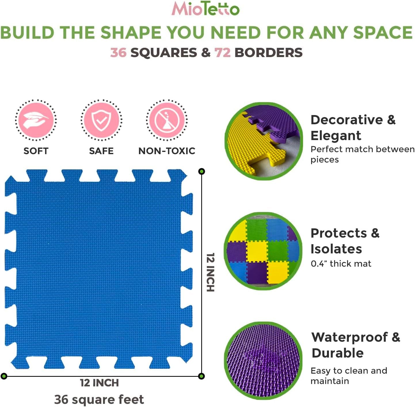 Soft Non-Toxic Puzzle Play Mats