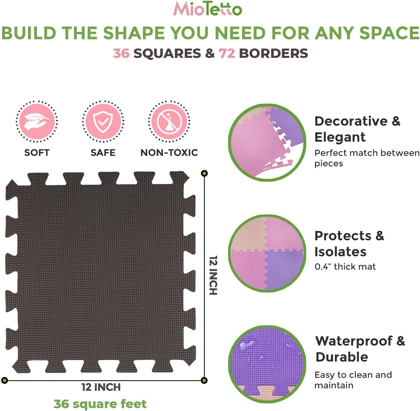 Soft Non-Toxic Puzzle Play Mats