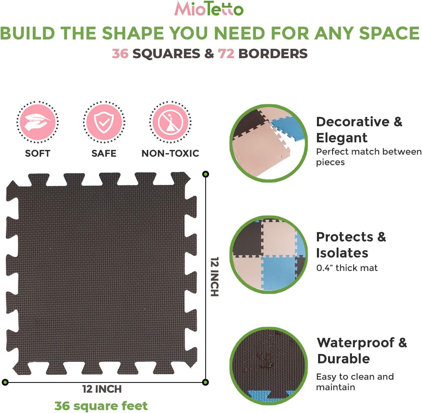 Soft Non-Toxic Puzzle Play Mats