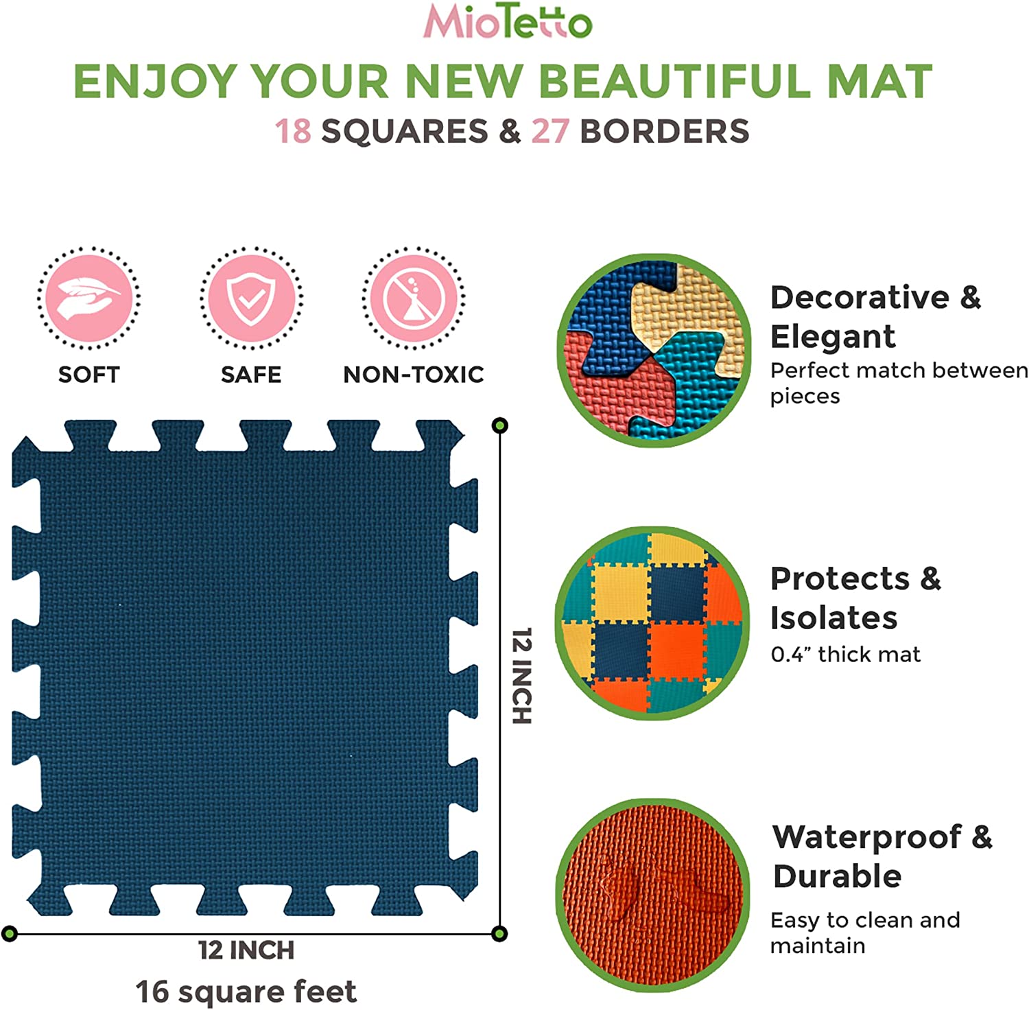 Soft Non-Toxic Puzzle Play Mats