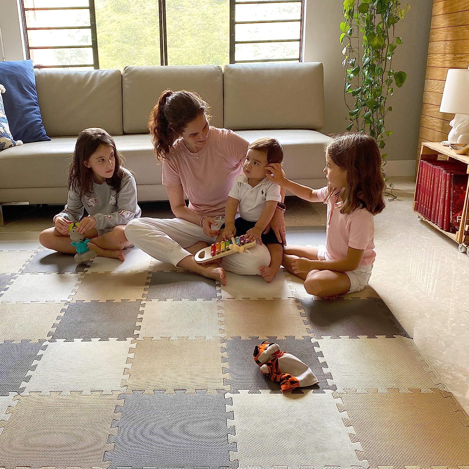 Non-Toxic Foam Puzzle Floor Mat, Comfortable, Extra Thick, Cushiony  Exercise and Play Mat for Toddlers, Kids & Adults, 16 Tiles (12x12)